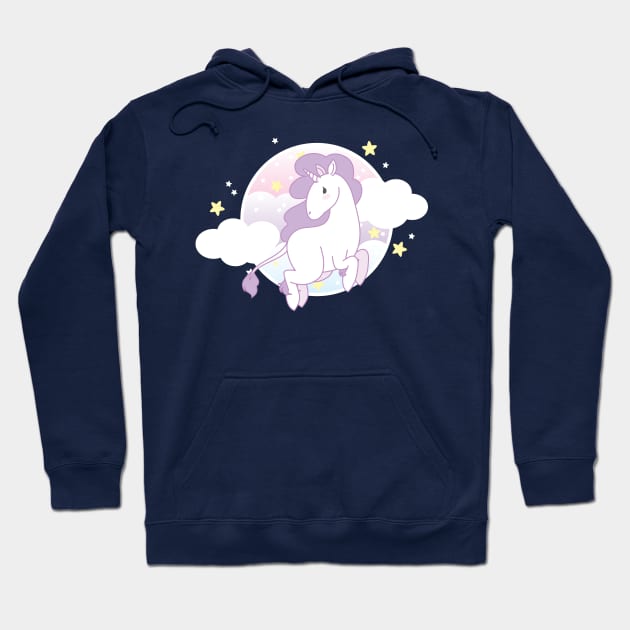 Purple unicorn Hoodie by AmalteaOlenska